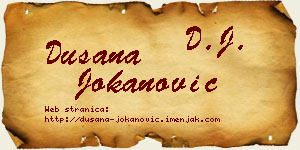 Dušana Jokanović vizit kartica